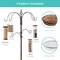 Best Choice Products 89in 6-Hook Bird Feeding Station, Steel Multi-Feeder Stand w/ 4 Feeders, Tray, Bird Bath